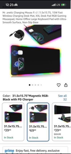 Magnetic Charging Mouse Pad / Gaming Mouse Pad
