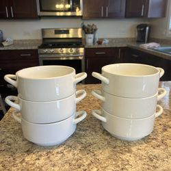 Double Handle Soup Bowls (Available until 1/10)