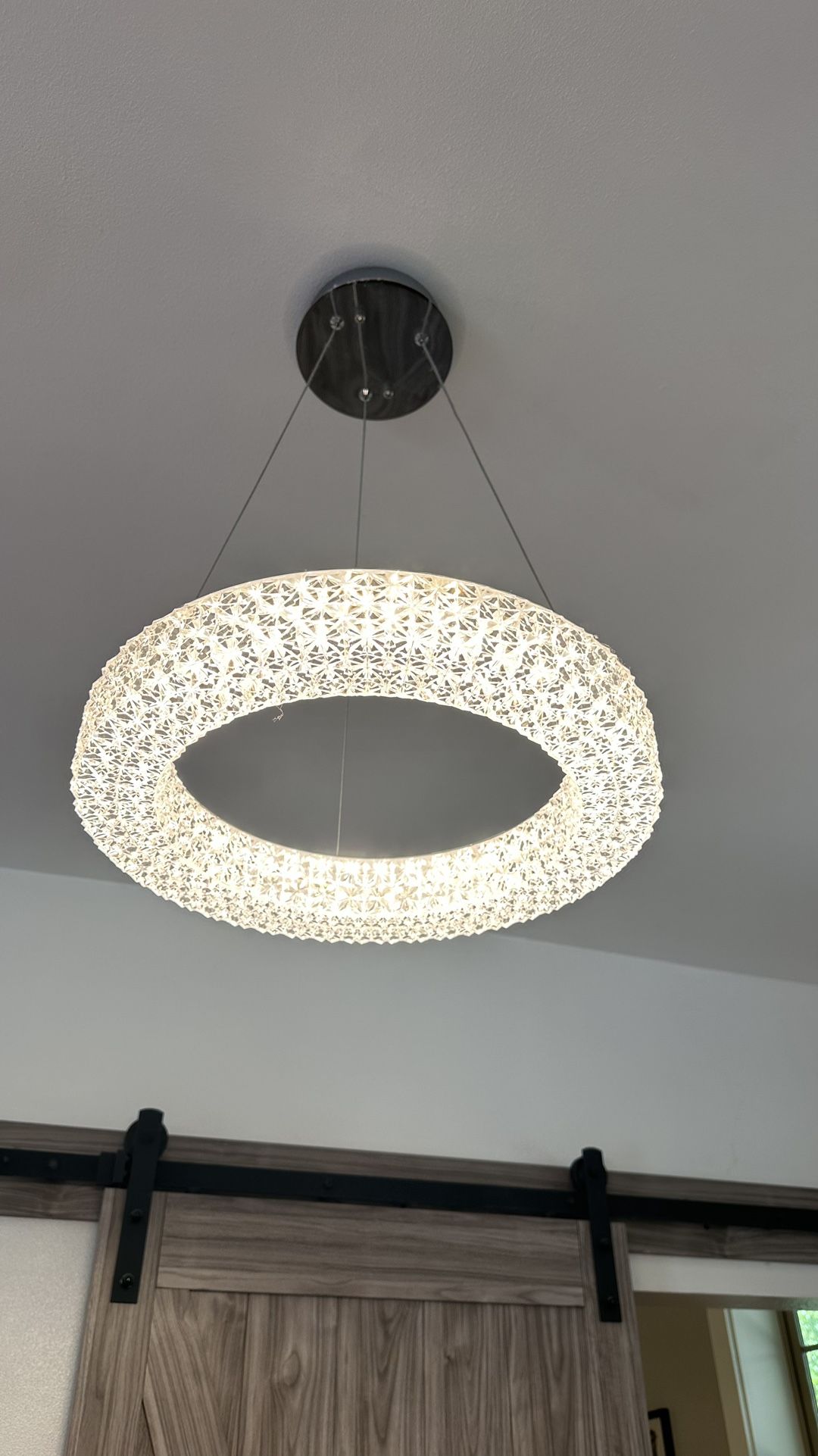 LED Acrylic Chandeliers x2