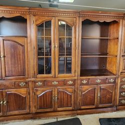 4 Pieces Entertainment Center/ Bookcase 