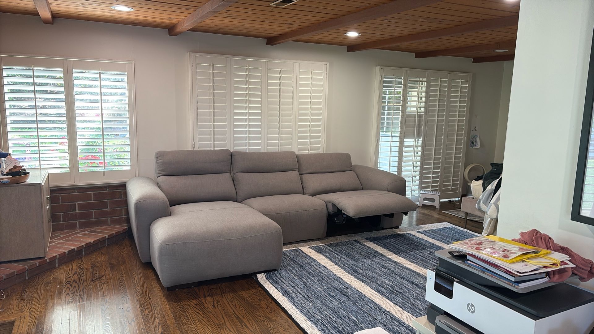 Free- Living Spaces reclining Sofa Gray