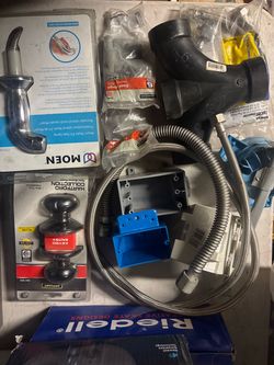 New Plumbing & Hardware Lot – Moen, Defiant, Supply Lines, Electrical – $80 OBO
