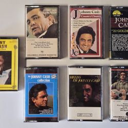 Lot Of Original Johnny Cash Cassette Tapes