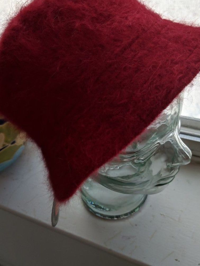 Angora Hat Red Brand New