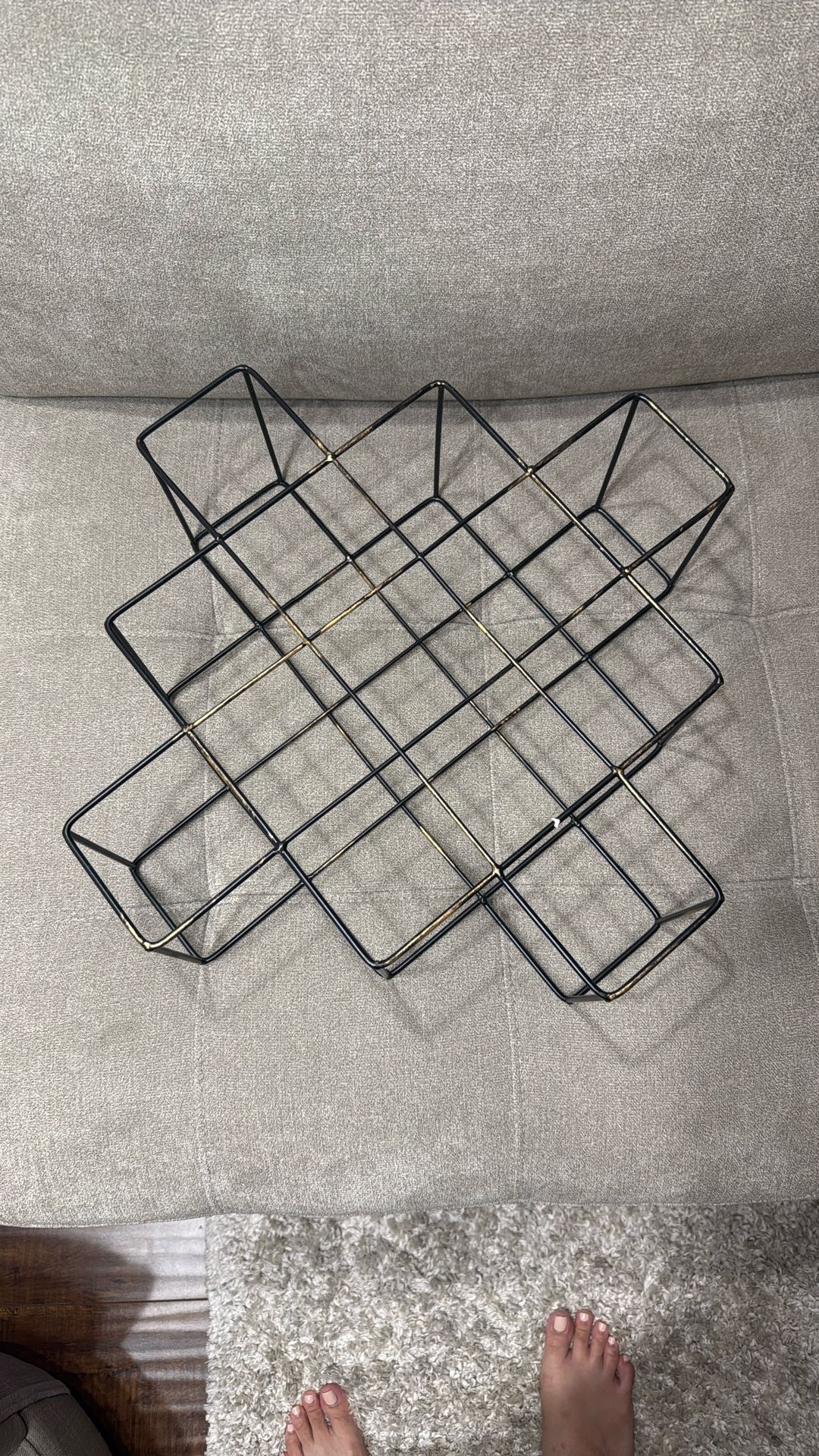 Wine Rack - Black & Gold