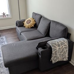 Wayfair CouchVesna L-shape 81" Wide Space-Saving Sleeper Sofa Upholstered Pull-out Sofa Bed