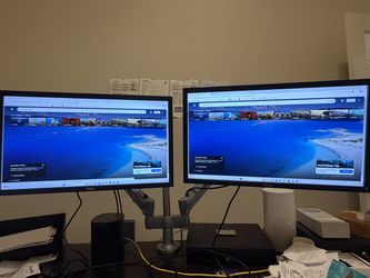 Dell 24 inch monitors perfect condition BOTH with mount $70