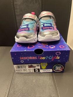 Skechers Heart Lights Toddler Sneakers Size 5