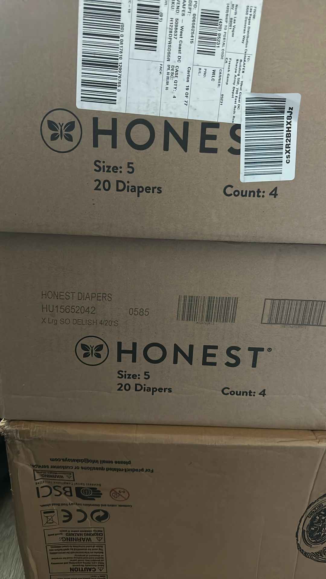 Diapers! 160 Honest Diapers Total 