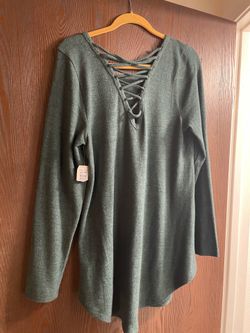 Torrid Super Soft Forrest Green Top