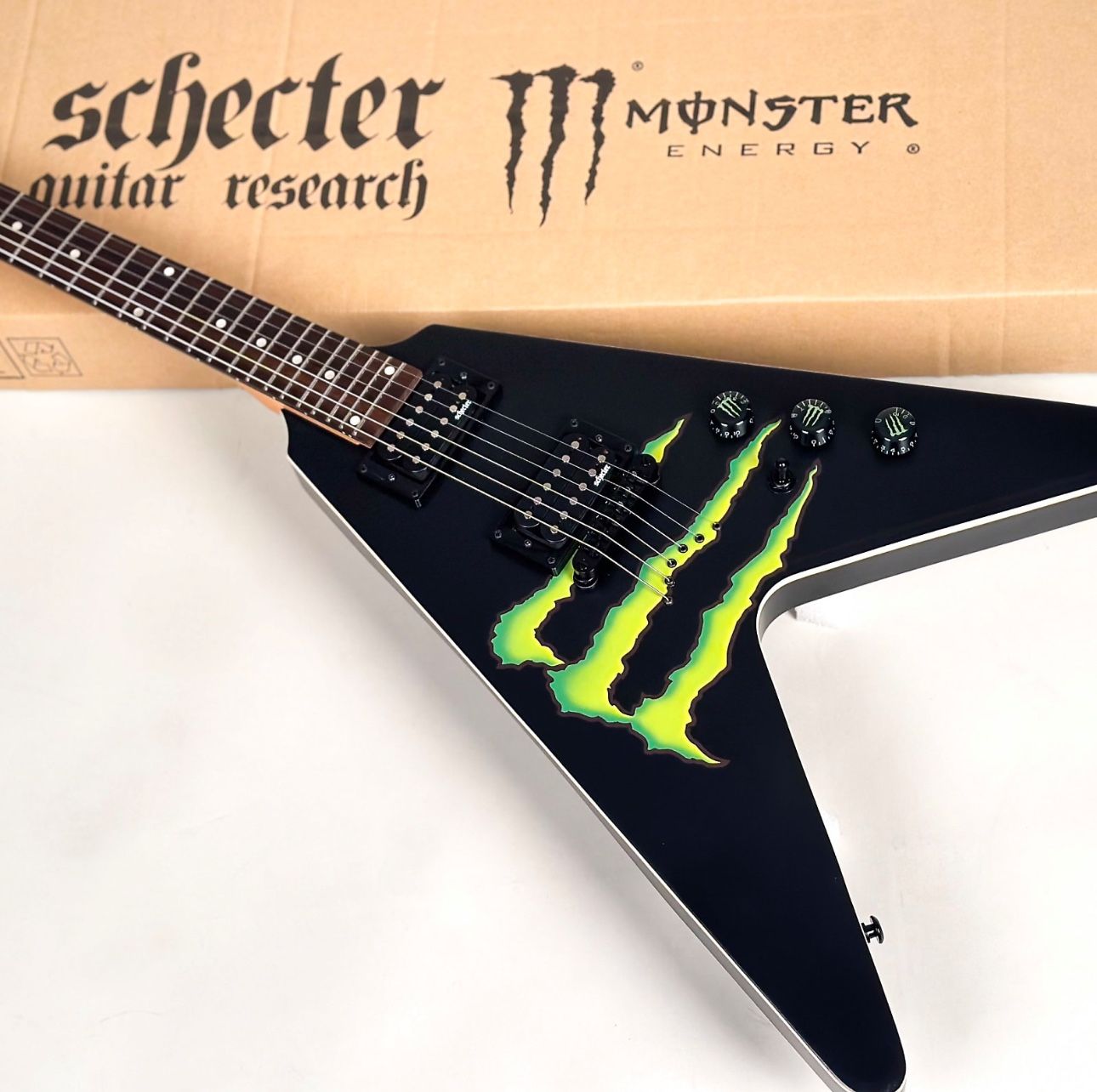 Schecter Diamond Series Monster Energy Flying V