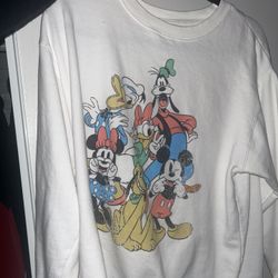 White Mickey Crewneck 