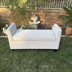 Modern Light Blue Bench And Chest