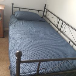 Twin Size Bed Frame + Mattress for Sale 