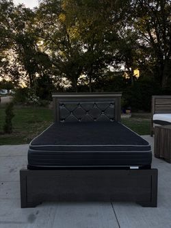 Queen Bed Frame Mattress and Box Spring Included