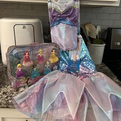 Little Mermaid Dress And Toy Set 