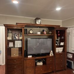 Solid Wood Entertainment Center 