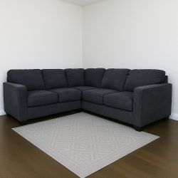 Ashley Black Corner Sectional Couch Sofa
