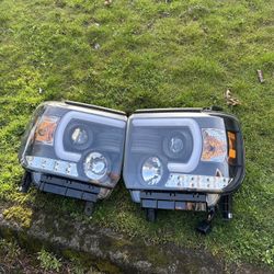 Led Headlights Pair for GMC Sierra (contact info removed)-2016