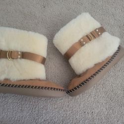 Jessica Simpson Shearling Fur Mukluk Boots