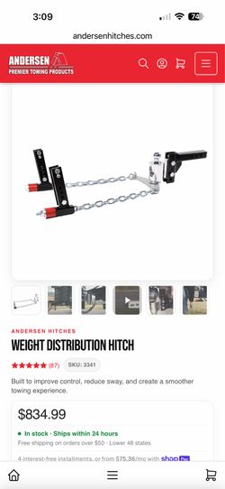 Anderson no sway trailer hitch
