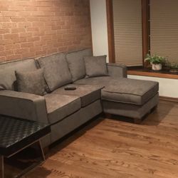 Gray Modern Taupe Sectional Sofa