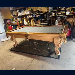 American Heritage Slate 8” Pool Table Billiards White Oak Finish