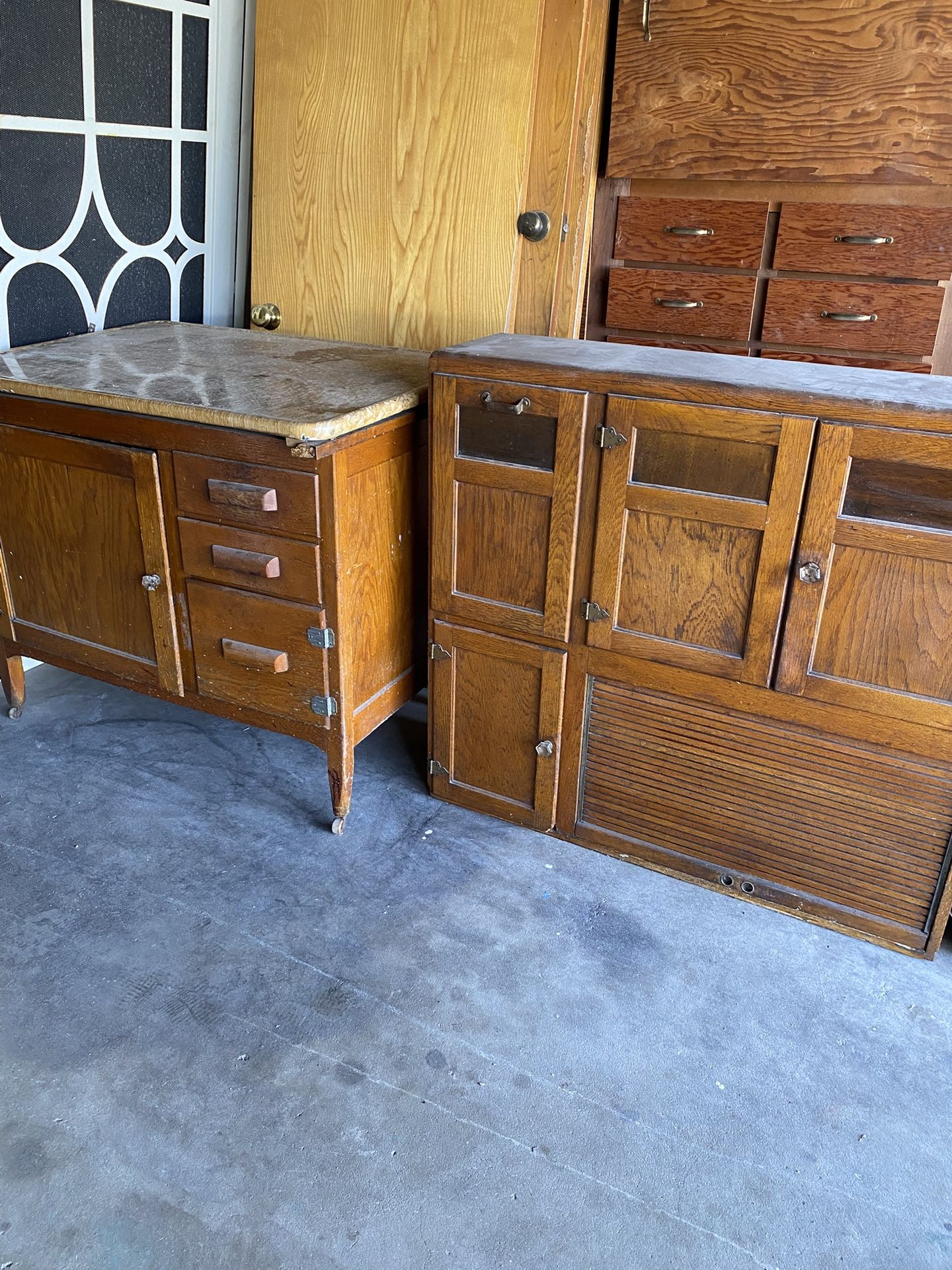 Antique Bakers Cabinet 