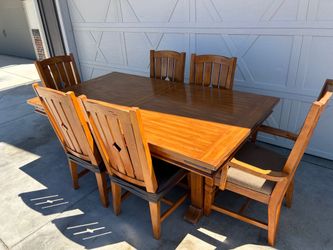 Solid Wood Dining Table and Chairs