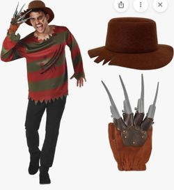 Freddy Krueger Halloween Costume Adult Men's size 2XL