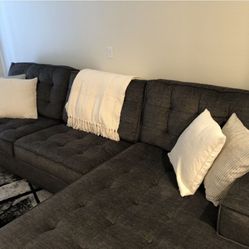 Sectional Dark Grey Couch