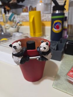 Set of Panda Flower Pot Hanger