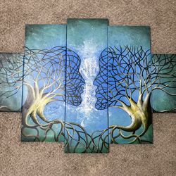 Unique 5 piece male/ female painting