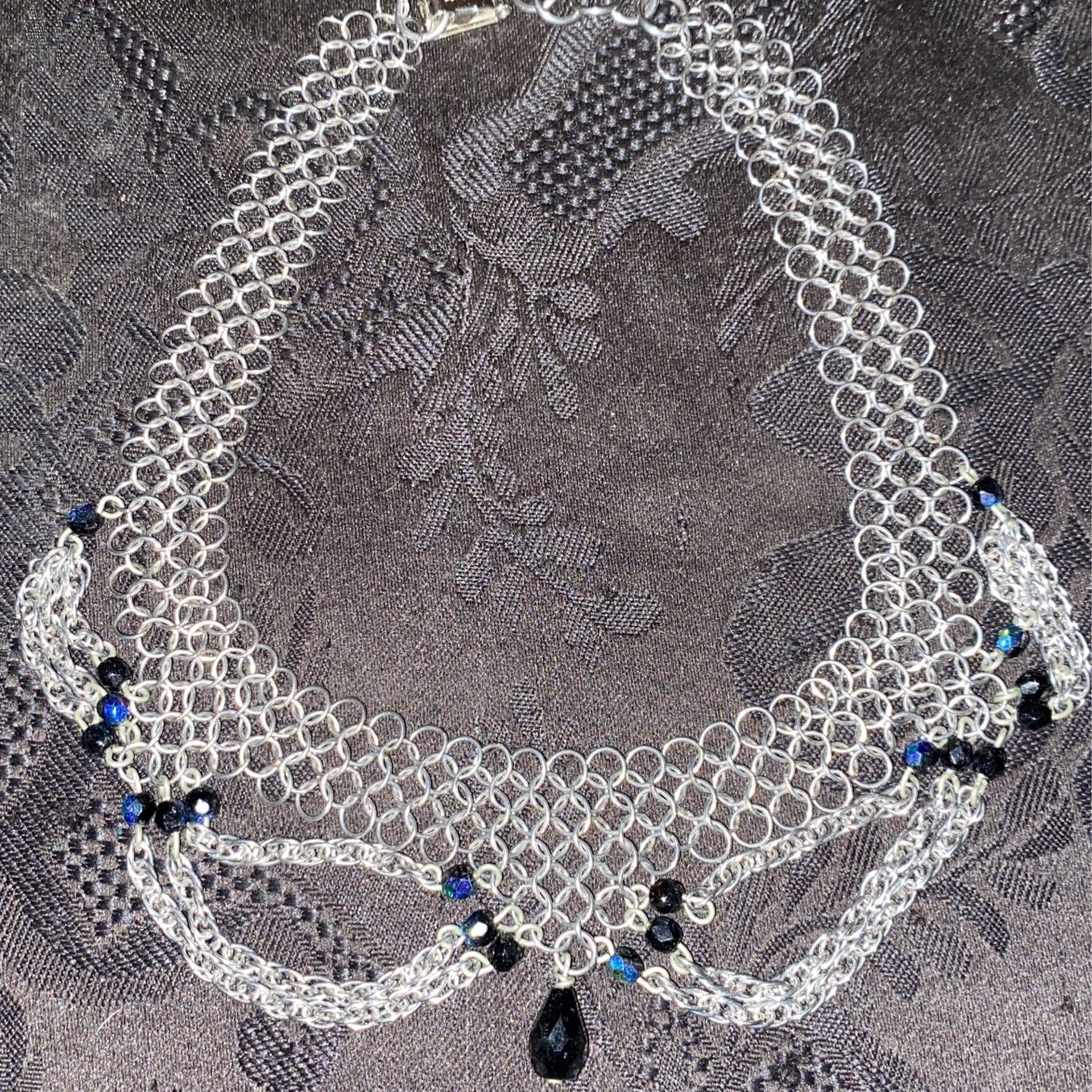 13” Solid Copper Necklace With Accent Beads