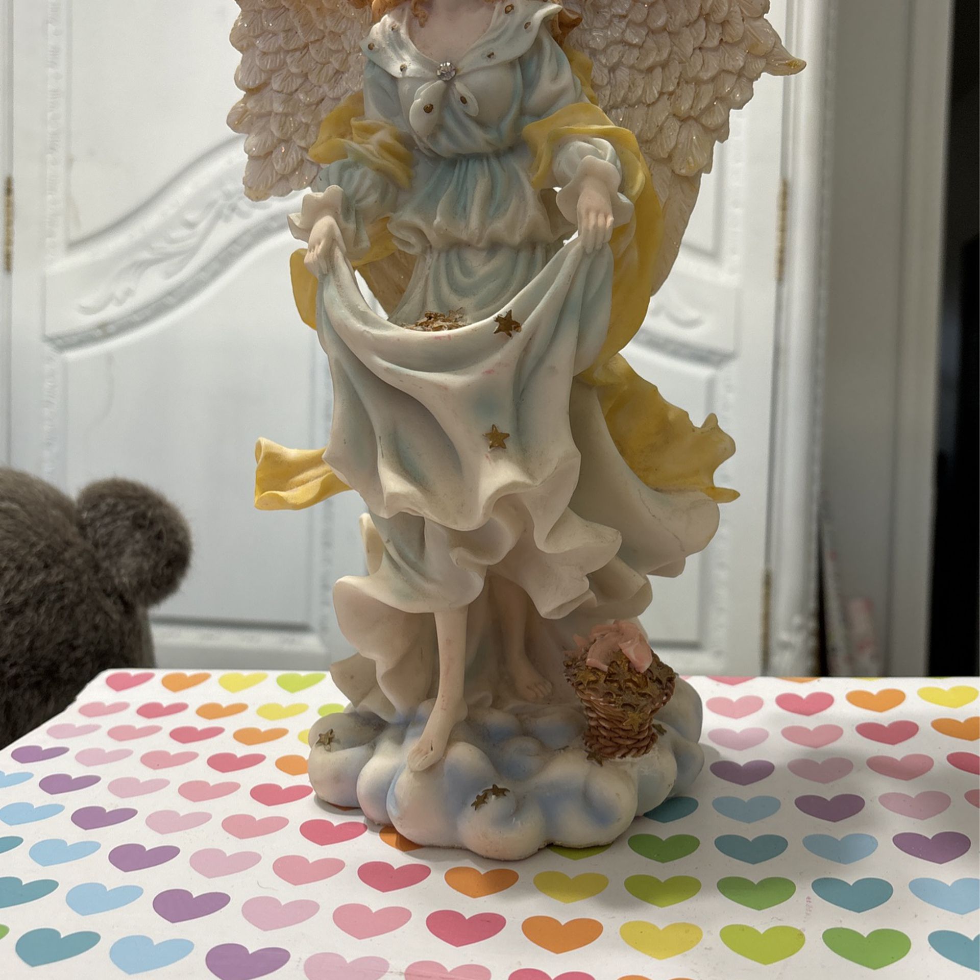 Beautiful Angel Statue,  12”  With Wings