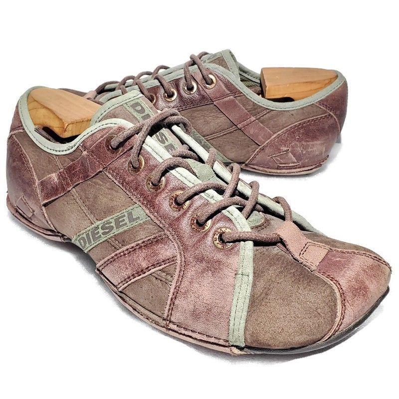 DIESEL Ivalo Mens Size 9 Sneakers Shoes Leather Pastels Lace Up