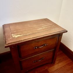 Solid Wood 2-Drawer Nightstand – Great Project Piece – $30