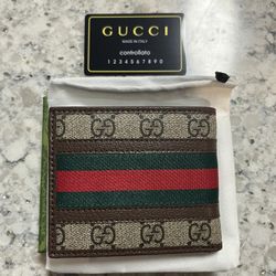 Authentic Gucci Mens Wallet With Box And Authentication, One Size 