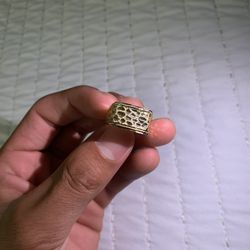 14k Gold Nugget Ring 