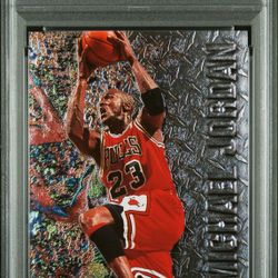 1996 Fleet Metal Michael Jordan PSA 10 