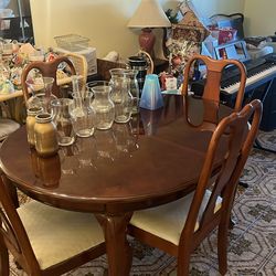 Dining table and chairs