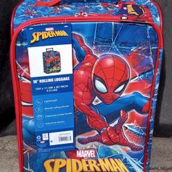 18 inch Marvel Spider-Man Spiderman Soft Sided Softside Kids' Rolling Pilot Case Luggage