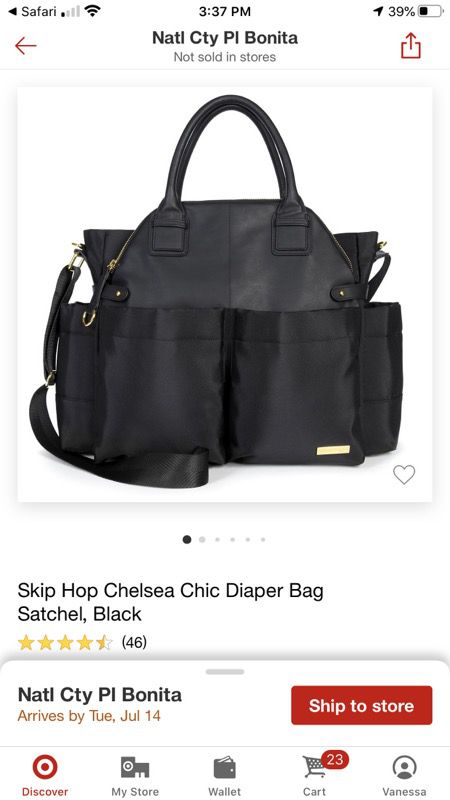 Skip Hop Black Diaper Bag