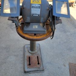 Vintage Dunlap 1/4 Horsepower Split Phase Motor Ball Bearing Grinder. 