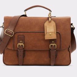 Cognac Laptop Messenger Bag