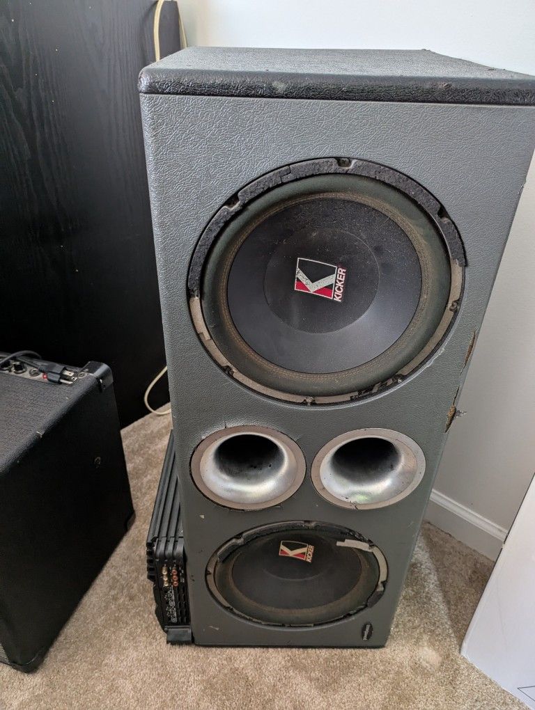 Alpine Powered Amplifier AND 2x8" Subwoofer (Untested)