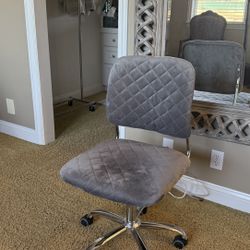 Grey Velvet Desk Chair
