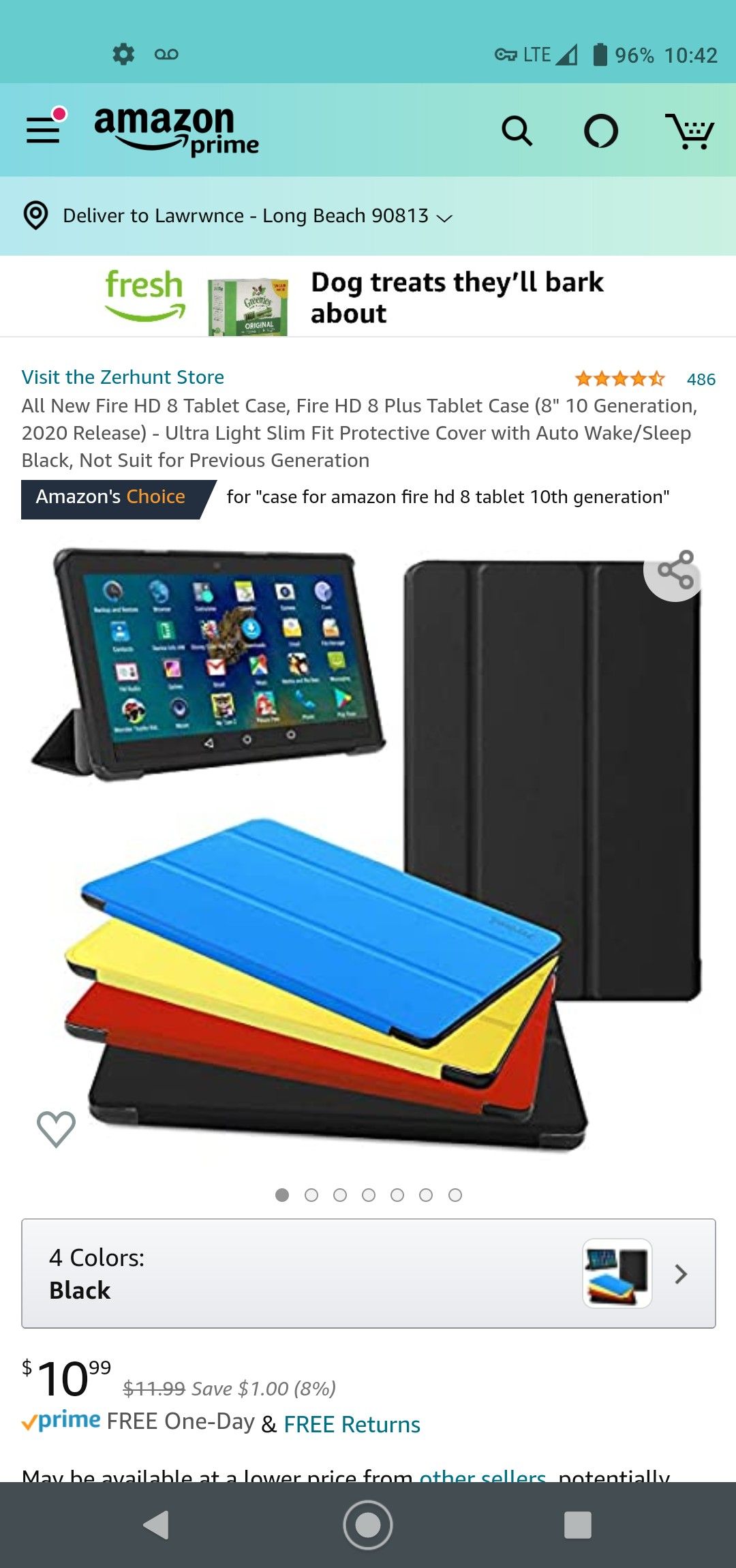 "case for amazon fire hd 8 tablet 10th generation" $7