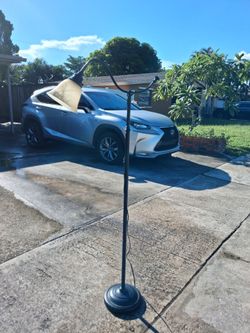 Floor lamp with  glass shade