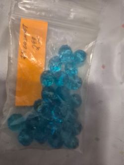 24 5mm blue faceted beads